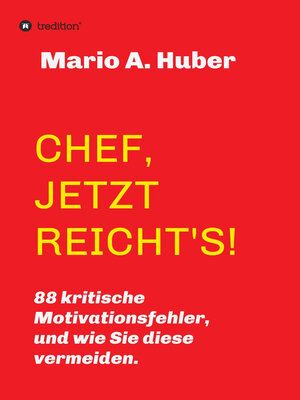 cover image of CHEF, JETZT REICHT'S!